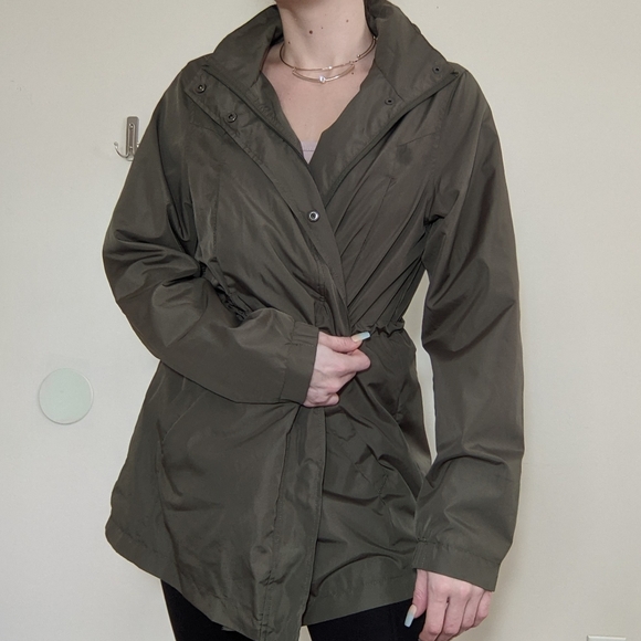 Trench Rain Coat Jacket Green Sage 